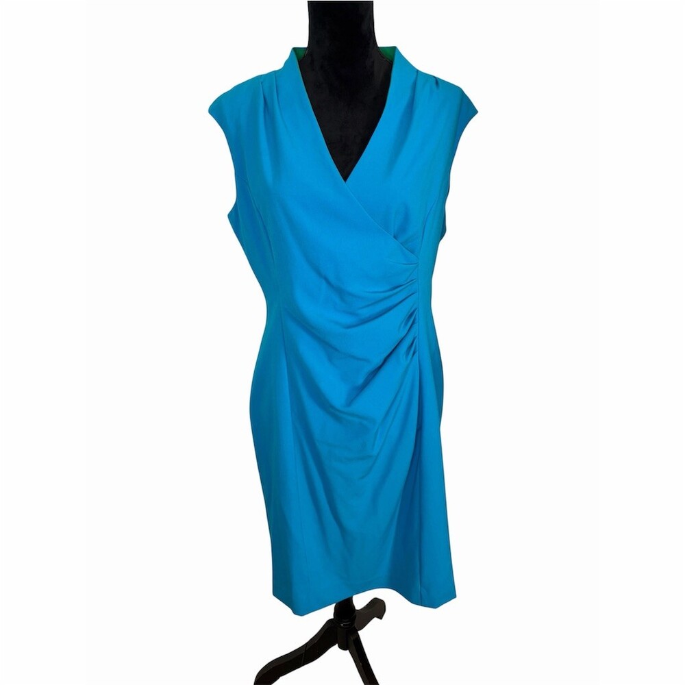 NWT CALVIN KLEIN TURQUOISE STUNNING WORK DRESS WOMENS SIZE 12
